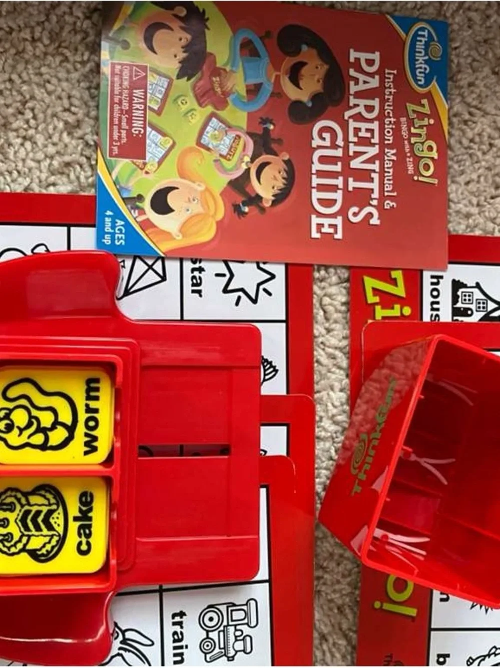 NEW FREE W/ KIDS PURCHASE Think! Zingo! Bingo Matching Game - Red, Green, Blue
